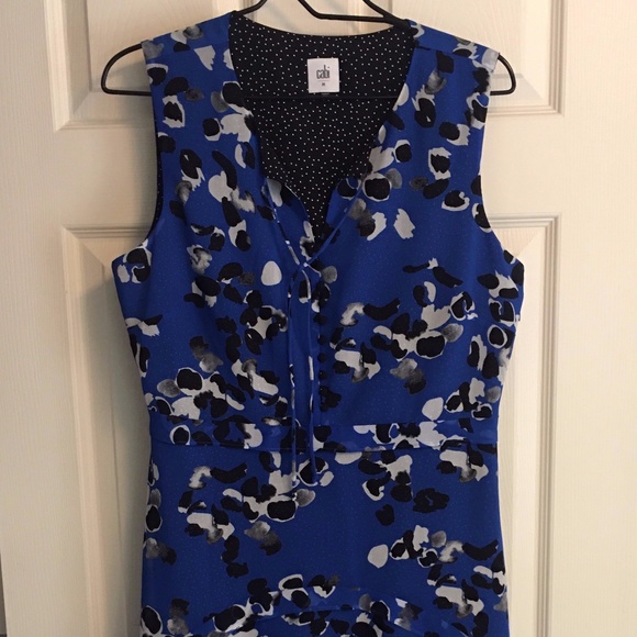 CAbi Dresses & Skirts - CAbi shark bite hem, sheer lined, sleeveless, sz M